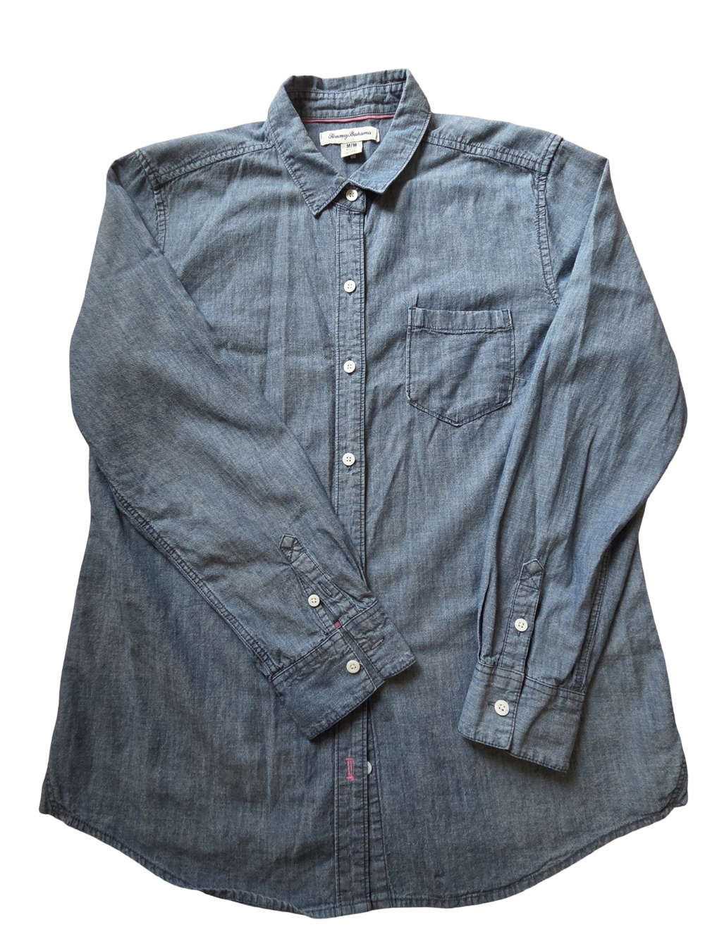 Tommy Bahama Blue Denim-Style Button Down Shirt